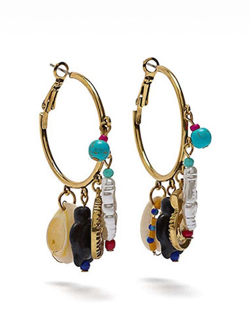 Aretes de aro redondos con acabado pulido