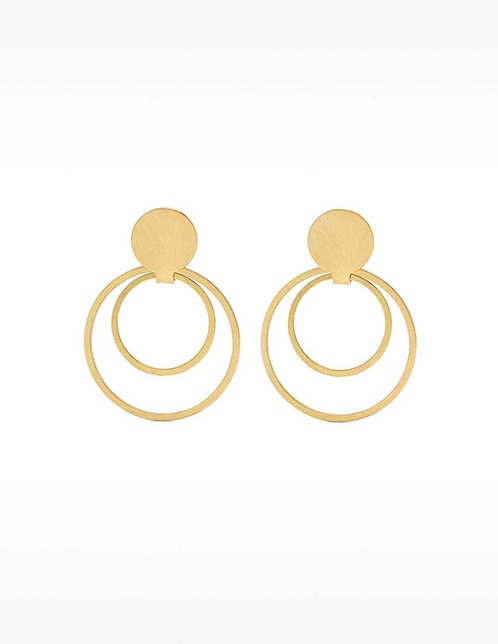 Aretes de aro redondos con acabado pulido 1