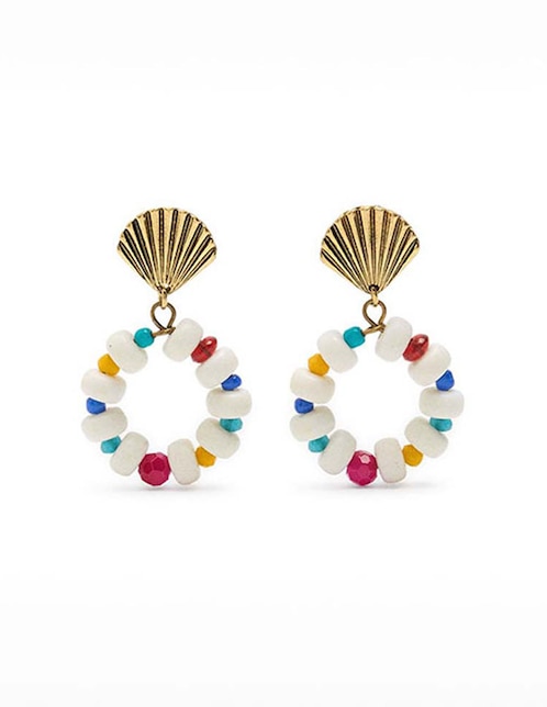 Aretes de aro redondos con acabado pulido