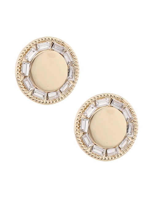 Aretes cortos circulares con acabado liso 1