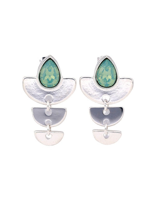 Aretes cortos Map con acabado liso