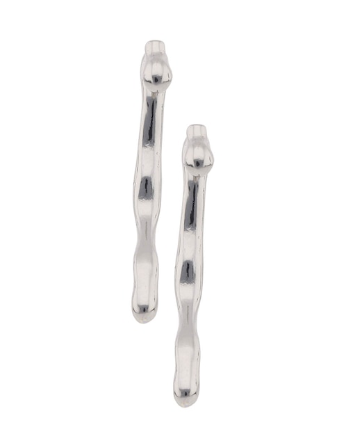 Aretes largos Map con acabado brillante
