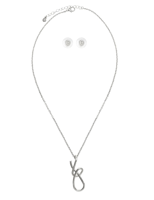 SET COLLAR MAP RBN-20478GD M, PLATEADO