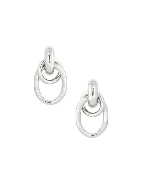 Aretes largos ovalados con acabado lustre 1