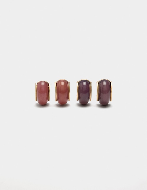 Set de aretes circulares Parfois Chromatic Grace con acabado brillante
