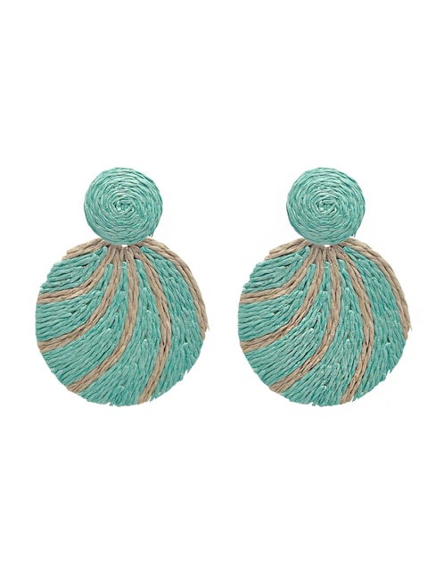 Aretes largos Map con acabado texturizado