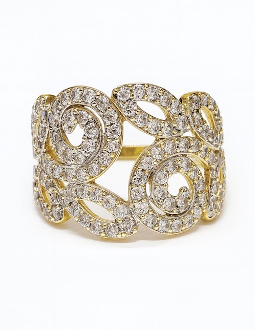 Anillo Casa Michel Joyeria 14 k de oro amarillo circonita pulido