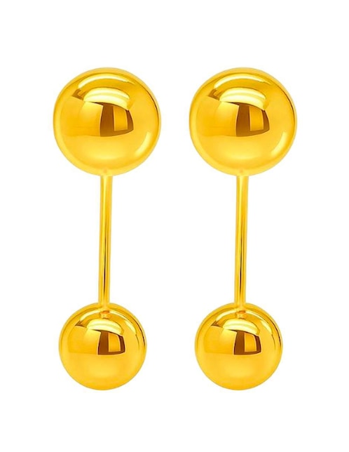 Piercing redondo Lenna de oro 10 k con acabado liso