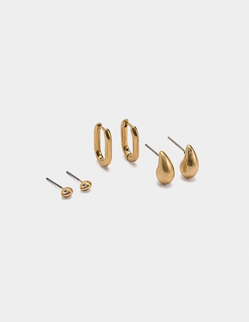 Set de aretes Golden Basics 1