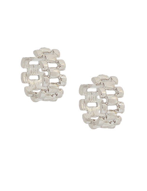 Arete corto circular Map de metal con acabado lustre