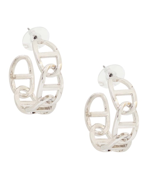 Aretes de aro circular Map con acabado brillante
