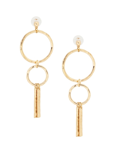 Aretes largos Map con acabado lustre