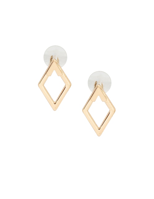Aretes largos de rombo Map con acabado lustre