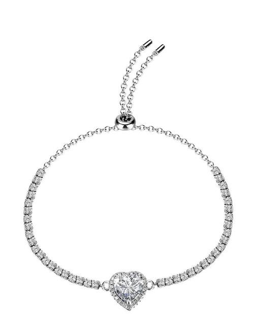 Pulsera Xtellar de plata con moissanita P 925 con acabado brillante