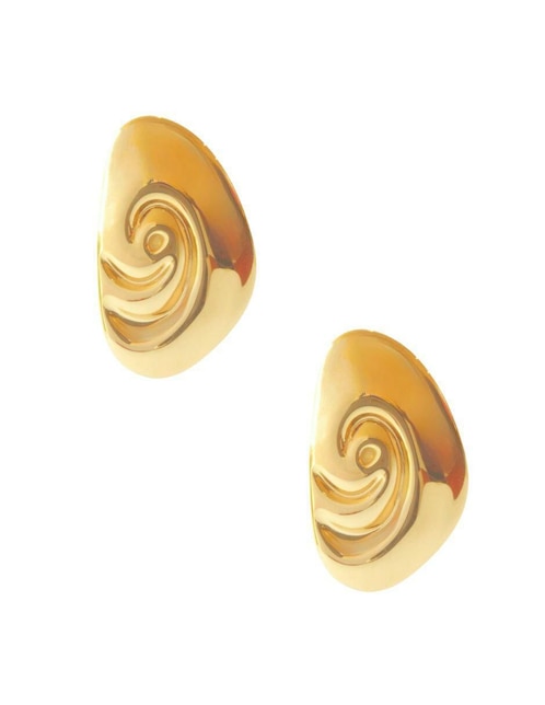 Aretes de óvalo Nuvi con acabado brillante