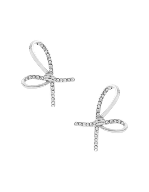 Aretes de moño Nuvi con acabado brillante