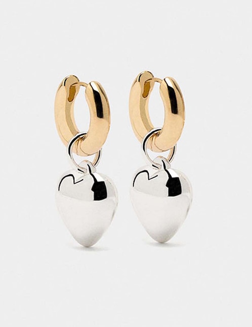 Aretes cortos Parfois Silver Not So Basic