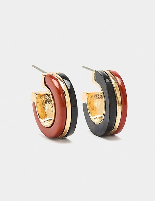 Aretes cortos Parfois Funky Harmony con acabado esmaltado