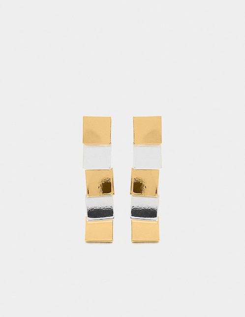 Aretes largos Parfois con acabado brillante