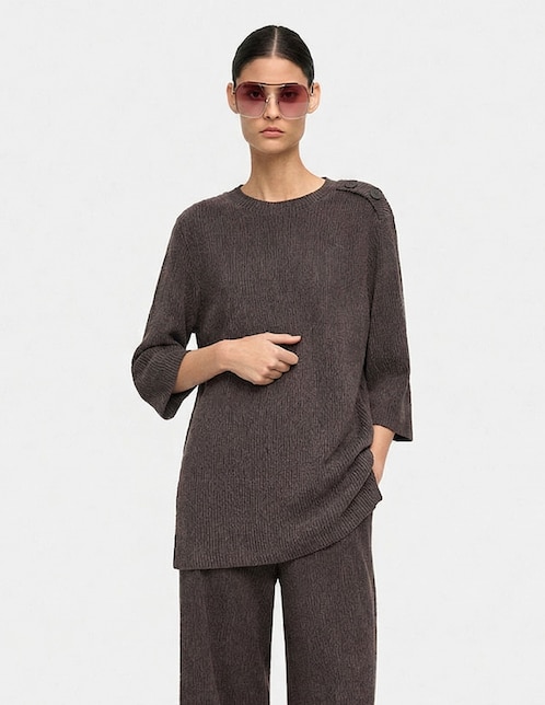 Suéter cuello redondo para mujer 1