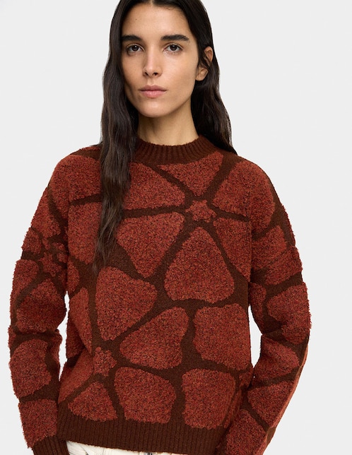 Suéter cuello redondo para mujer