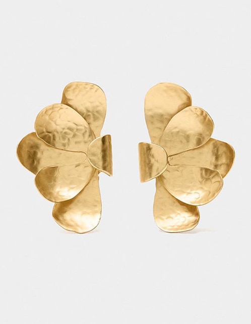 Aretes Golden Delicates con acabado liso 1