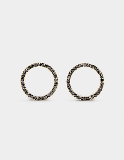 Aretes circulares Parfois Golden Delicates con acabado liso