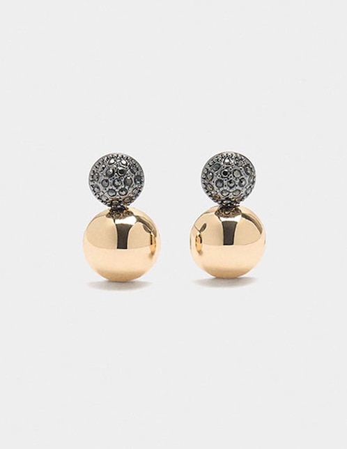 Aretes Golden Delicates con acabado liso 1