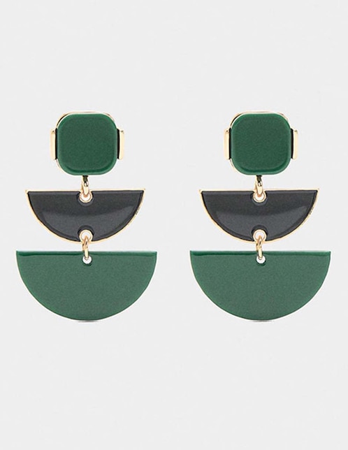 Aretes Parfois Funky Harmony con acabado liso