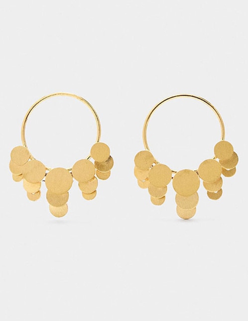 Aretes de aro acabado mate 1