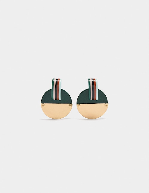 Aretes cortos circulares Funky Harmony 1