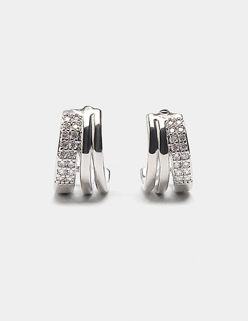 Aros media luna Parfois Silver Delicates
