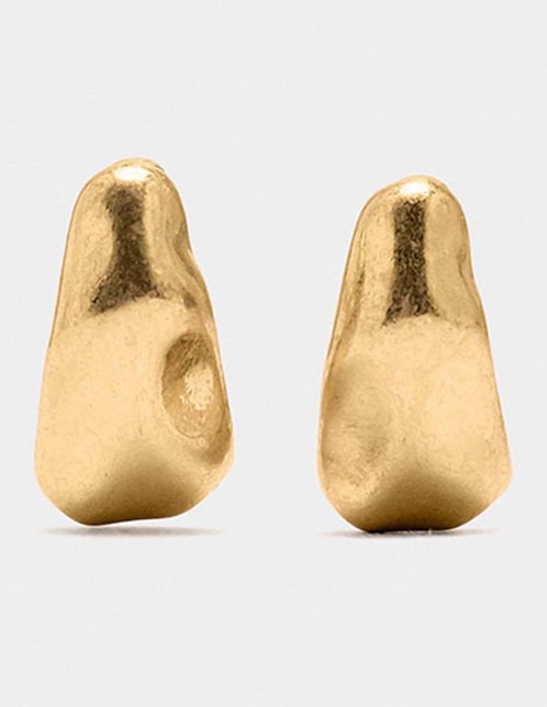 Aretes largos Golden Basics con acabado brillante 1