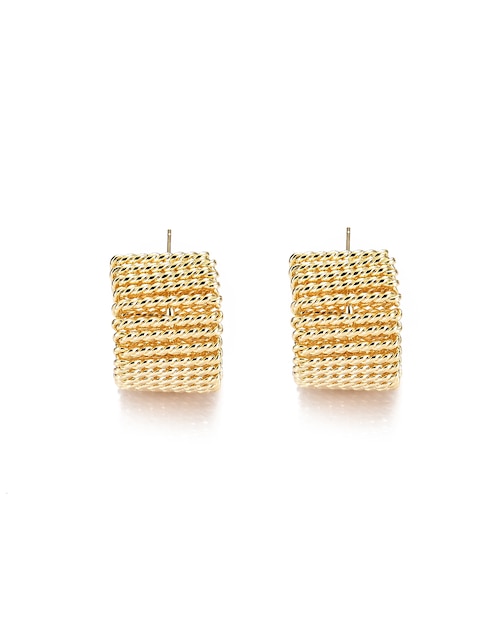 Aretes cortos con acabado brillante 1