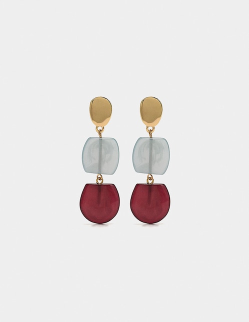 Aretes largos Wine & Dine con acabado brillante 1