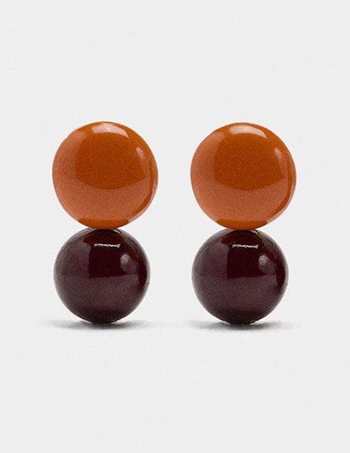 Aretes largos redondos  Wine & Dine con acabado brillante 1