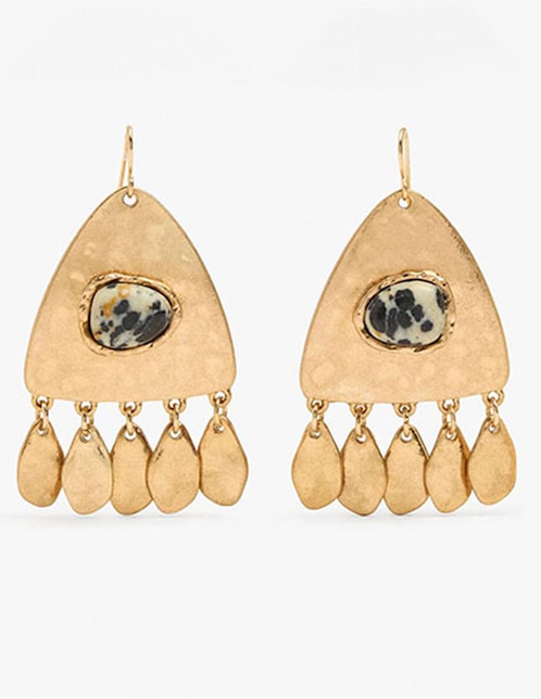 Aretes largos con acabado brillante 1