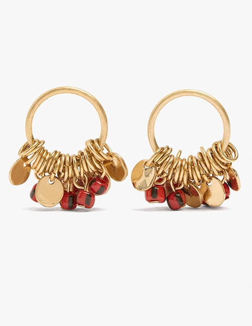 Aretes largos Charmy con acabado pulido 1
