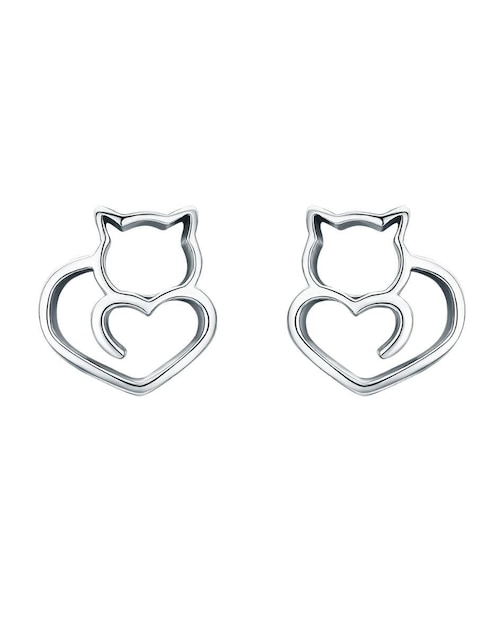 Broqueles de gato Chulada pets de plata P 925 con acabado pulido