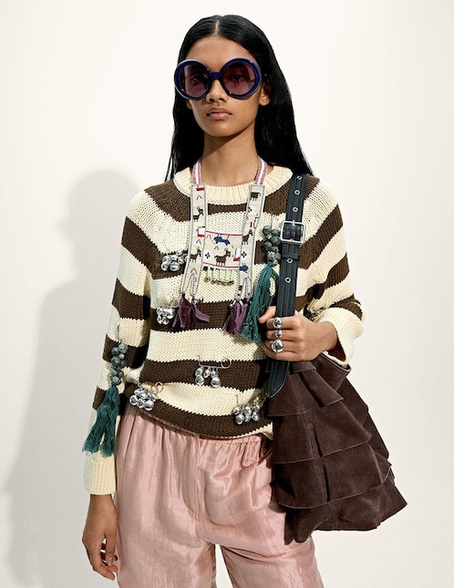 Suéter cuello redondo para mujer 1