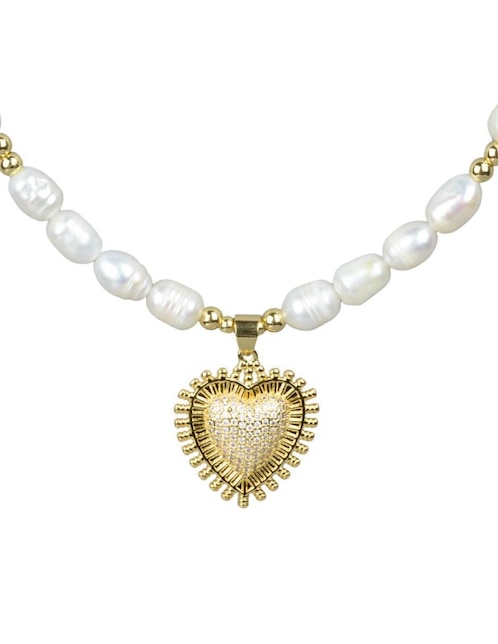 Collar con dije de corazón Aura 18 K 1