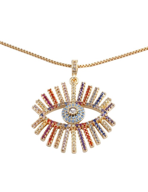 Collar con dije de ojo Yoiko Vigía Gold 18 K