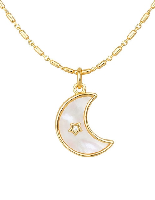 Collar con dije de Luna Yoiko Selene 18 K