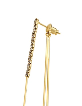 Aretes Unlimited By Ob con acabado chapa de oro cristal