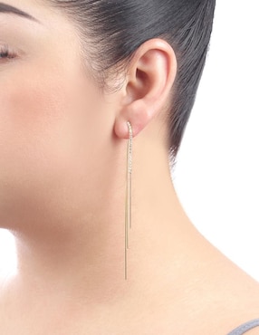 Aretes Unlimited By Ob con acabado chapa de oro cristal