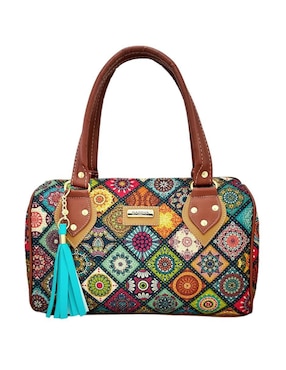 Bolsa Tote Basha Baúl Bambú Para Mujer