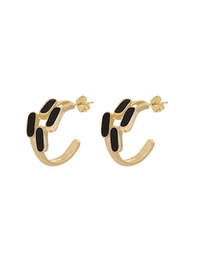 Aretes de aro Unlimited By Ob 18 K con acabado pulido