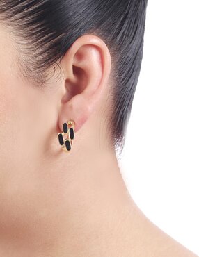 Aretes de aro Unlimited By Ob 18 K con acabado pulido