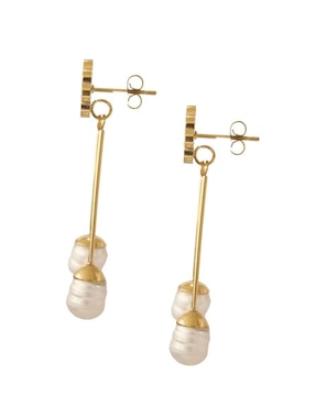 Aretes de trébol Nuvi Trebol con acabado brillante