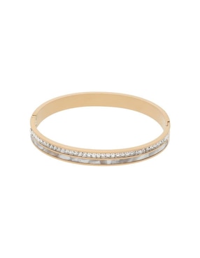 Brazalete Nuvi Madre Perla Con Cristal Con Acabado Brillante